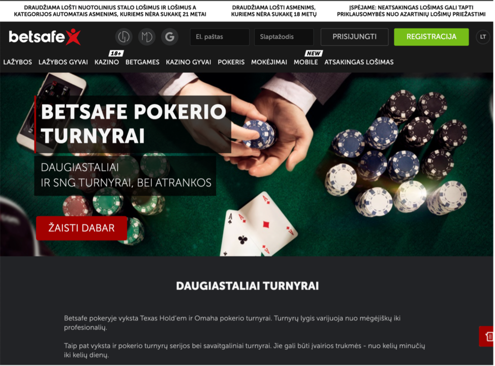 betsafe pokerio svetaine