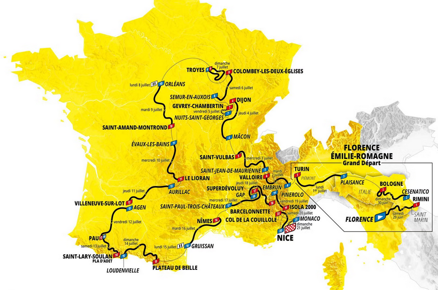 Tour de France 2024 trasa