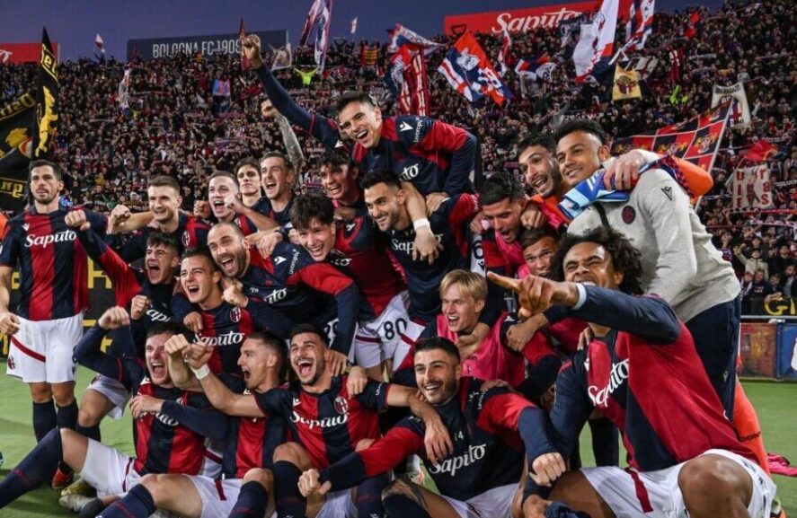 Bologna komanda triumfuojanti