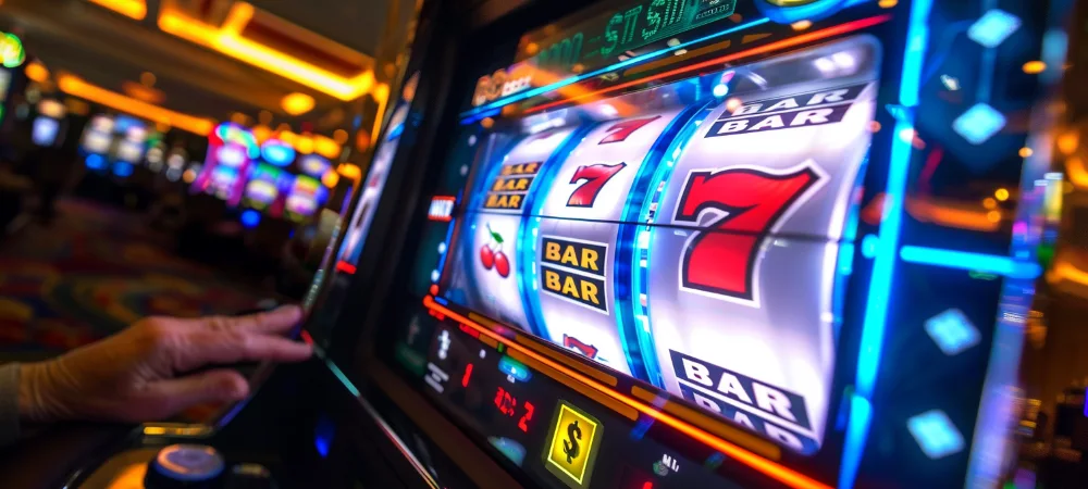 mogus zaidzia su losimo aparatu kazino