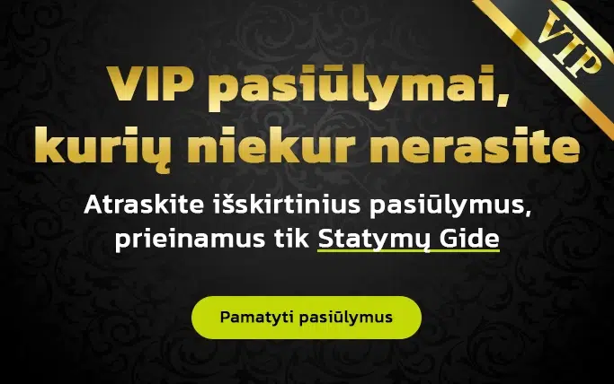 VIP premijos Statymu Gidas.